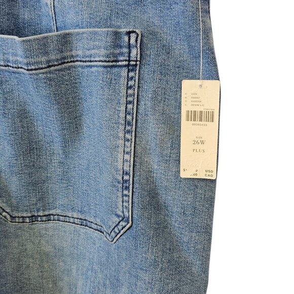 Anthropologie Maeve Colette Regenerative Cotton Crop Wide-Leg Jean, Plus, 26W - Picture 8 of 10